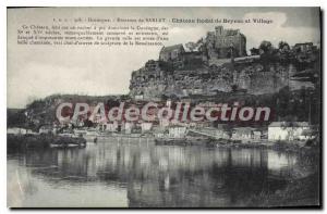 Postcard Old castle and town of BEYNAC nearly Sarlat