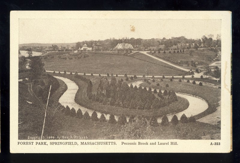 Springfield, Massachusetts/MA  Postcard, Pecousic Brook,Laurel Hill, Forest Park