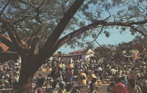Malawi Market Africa 1970s Postcard