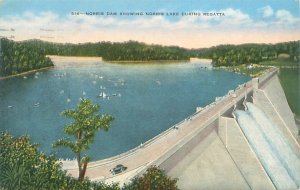 Tennessee Norris Dam & Norris Lake During Regatta 1946 Linen Postcard Unused