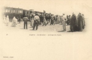 PC CPA ALGERIA, LE KREIDER, ARRIVÉE DE TRAIN, J. GEISER, (b8481)