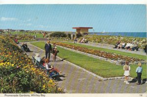 Northumberland Postcard - Promenade Gardens - Whitley Bay - Ref TZ3976