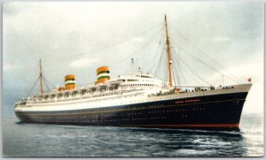 S.S. Nieuw Amsterdam Holland American Line Passenger Ship Postcard