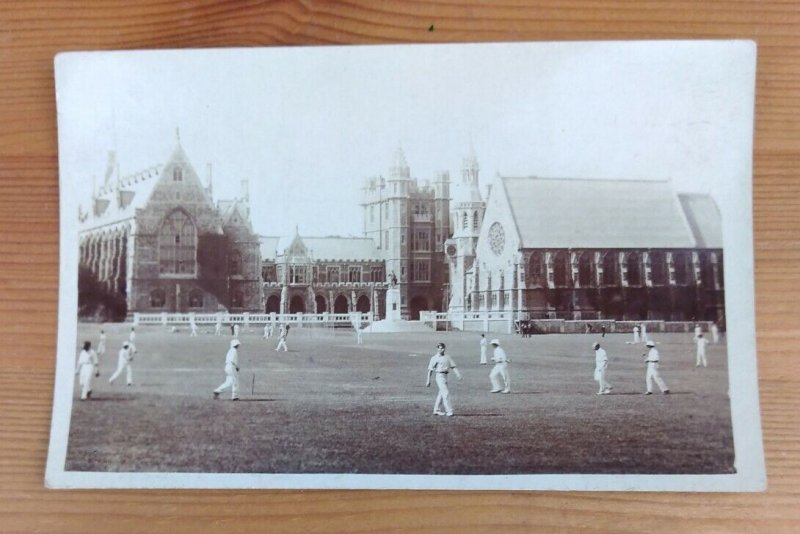 Cricket Match Clifton College Bristol Vintage Real Photo  Postcard (N1C) 