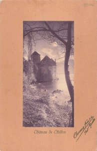 SWITZERLAND-CHATEAU de CHILLON~1909 POSTCARD TO WESTGATE KENT