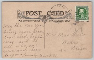 Good Luck Four Leaf Clover Poem To Wasco OR Postcard L21