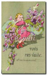 Fantasy - Children - Baby - Illustration - Old Postcard