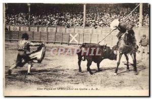 Old Postcard Bullfight Bullfight A matador in spades and Quite