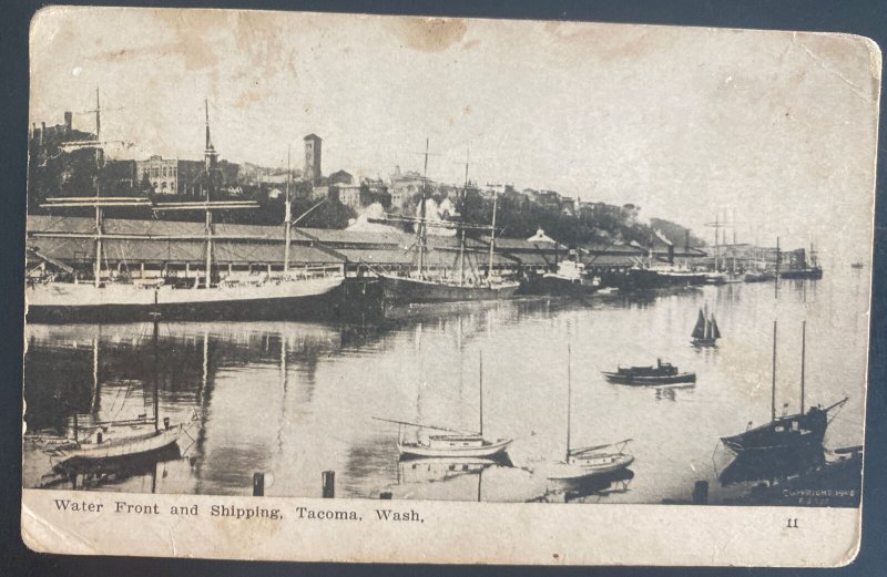 Mint Usa Real Picture Postcard Water Front And Shipping Tacoma Wa