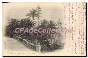 Old Postcard Monte Carlo Casino Gardens