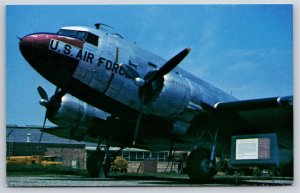 Airplanes~US Air Force Douglas C-47A Skytrain @ W-PAFB Museum~Vintage Postcard