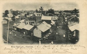 PC CPA SIERRA LEONE, FREETOWN, KISSY ROAD, Vintage Postcard (b24777)