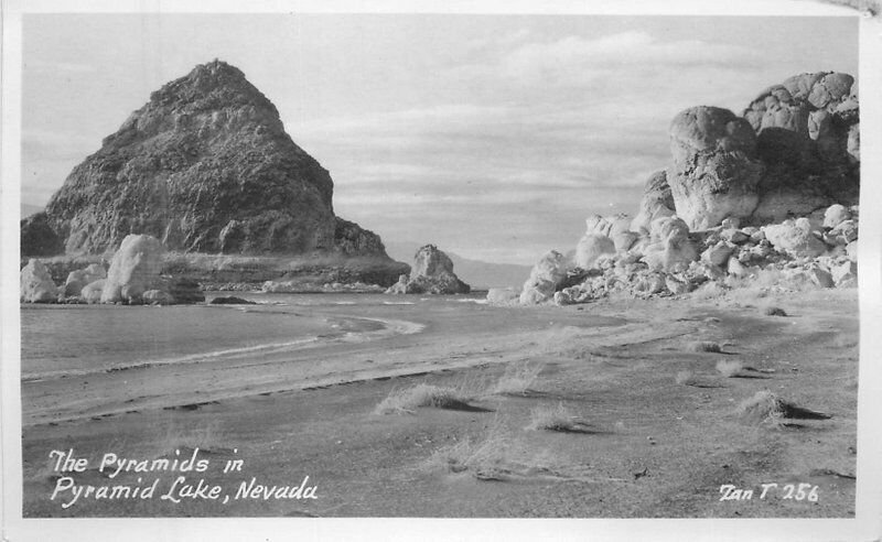 Nevada Pyramid Lake View Zan T256 RPPC Photo Postcard 22-8609