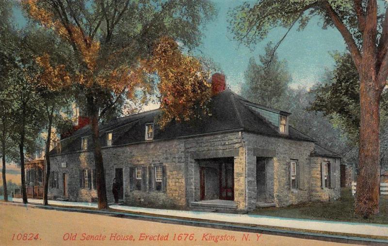 KINGSTON, NY New York  OLD SENATE HOUSE-Erected 1676 Ulster Co  c1910's Postcard