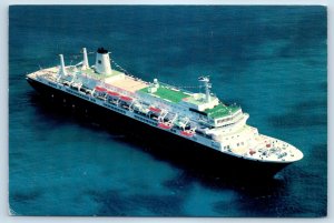 Netherlands Postcard Holland America's MS NOORDAM Ocean Liner c1950's