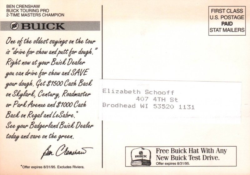 Buick Car Advertising BIN