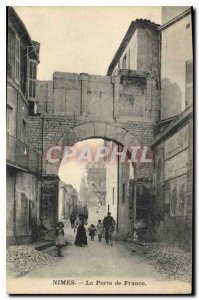 Postcard Old Nimes La Porte de France