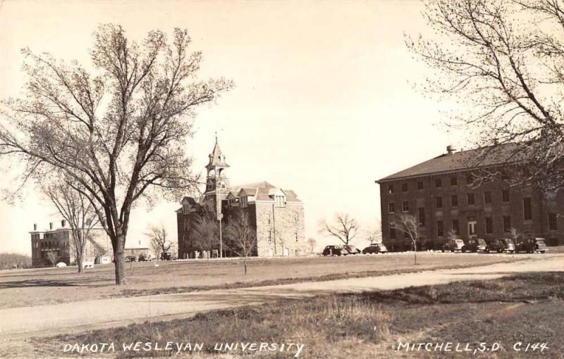 Mitchell South Dakota Wesleyan University Real Photo Antique Postcard K55424