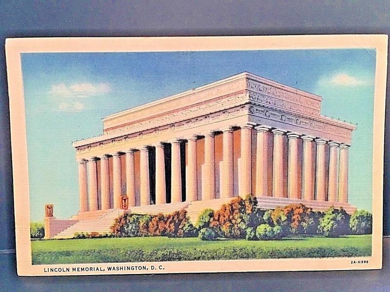 Postcard 1948 View of The Lincoln Memorial in Washington DC.    X7