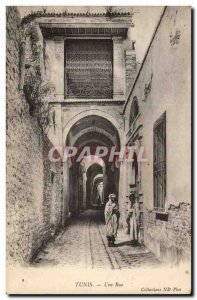 Tunisia Tunis Old Postcard A Street