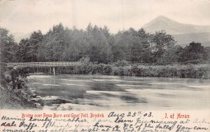 BRODICK I. OF ARRAN SCOTLAND~BRIDGE OVER ROSA BURN-GOAT FELL~1903 PHOTO POSTCARD