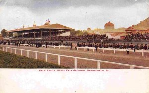 Horse Racing Race Track State Fair Grounds Springfield Illinois 1912 postcard