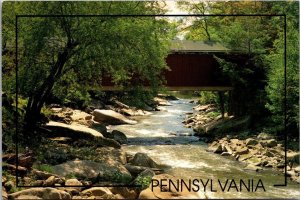 Pennsylvania Mill State Park Covered Bridge Built 1874 Over Rock Creek