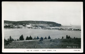 h3098 - PORT DANIEL Quebec 1950s Panoramic View. Real Photo Postcard