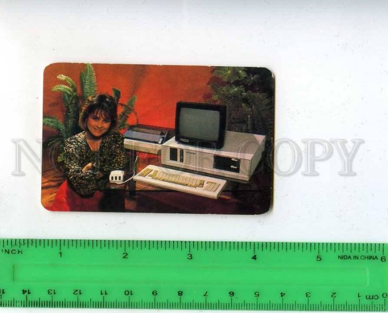 260013 USSR BELARUS ADVERTISING MINSK Computers Pocket CALENDAR 1991 year