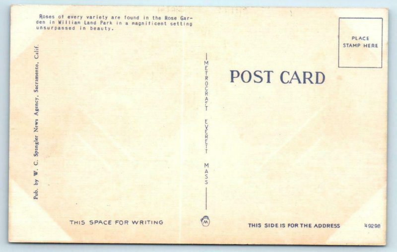 4 Postcards SACRAMENTO, California CA ~ McKINLEY PARK, WM. LAND PARK Views 1940s