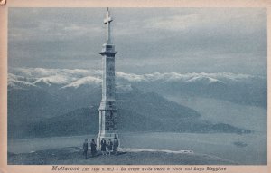 Mottarone Le Croce Tourists Lago Magglore Old Postcard