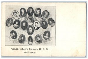 1906 Grand Officers Indiana OES Order Of Easter Star Indianapolis IN Postcard