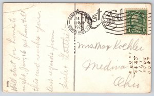 Mandan North Dakota~US Experimental Farm General View~House~Flag~1925 Postcard