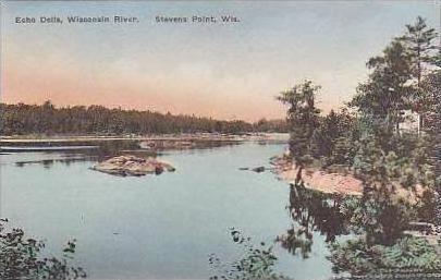 Wisconsin Stevens Point Echo Dells Wisconsin River Handcolored Albertype