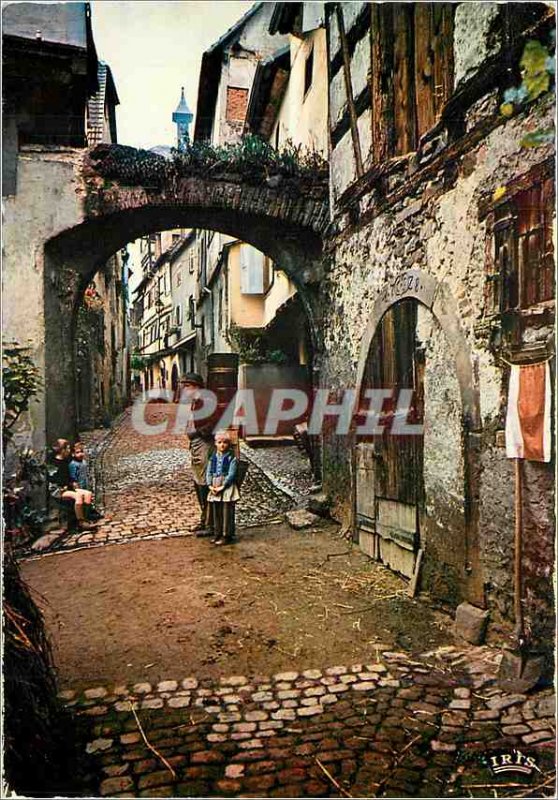 Modern Postcard Alsace Picturesque Riquewhr (Haut Rhin) Street of the Jews