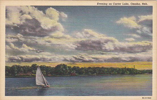 Sailing On Carter Lake Omaha Nebraska Curteich