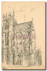 Old postcard Cathedrale Metz Elzas