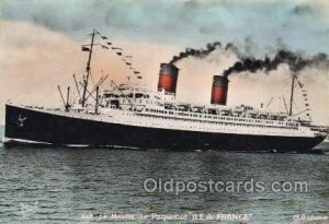 Ile De France Enlarged Continental Size Ship Ocean Liner Unused 