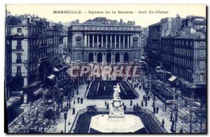 Old Postcard Marseille Square Stock Exchange