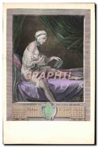 Old Postcard Female Nude erotic comparison rosebud Madame de Saint Aubin