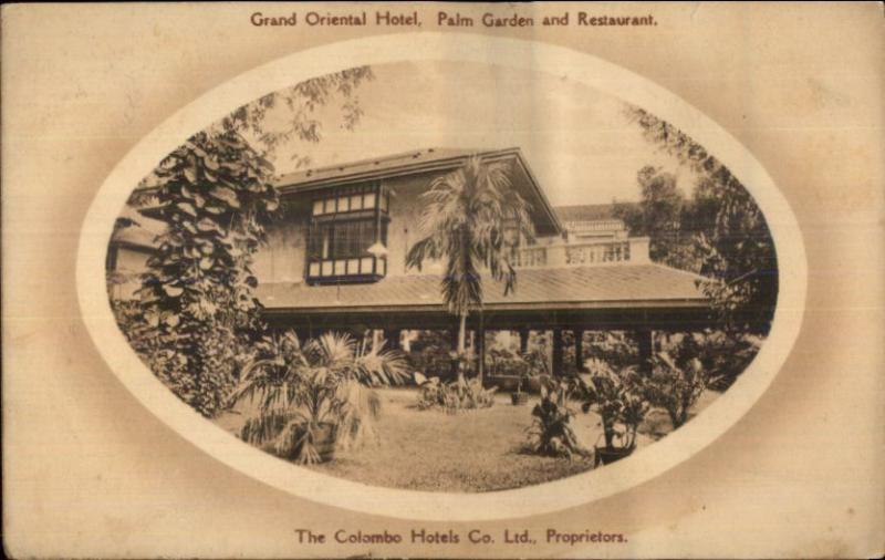 Colombo Ceylon Sri Lanka Grand Oriental Hotel c1910 Used Postcard