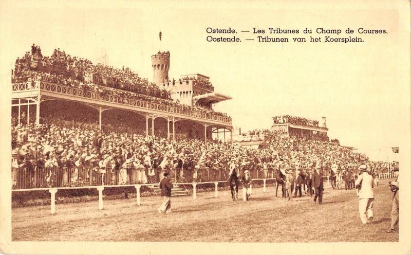 Br56640 Ostende les tribunes du champ de courses horse chaveaux stade stadium