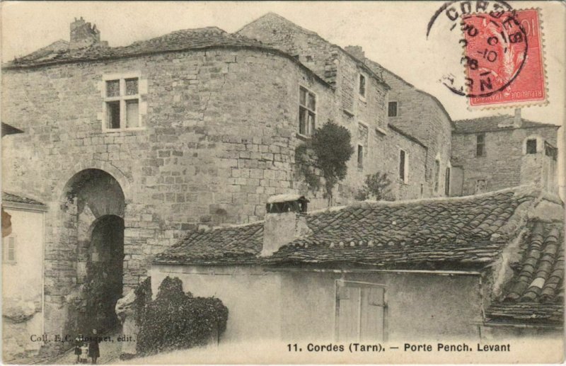 CPA CORDES Porte Pench. Levant (1087547)