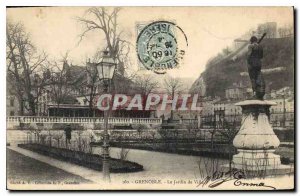 Old Postcard Grenoble's City Garden