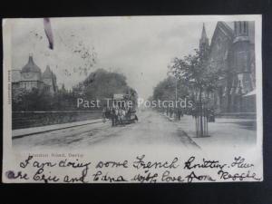 DERBY London Road shows Horse Drawn Tram & D.R.I Hospital c1902 by Valentine