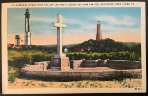 Vintage Postcard 1935 Memorial to Colonists, Cape Henry, Virginia (VA)