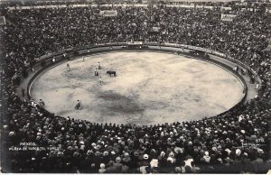 c.1920, Real Photo, RPPC, Mexico Bull Fighting Ring ,Old Postcard 