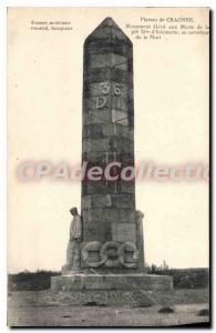 Old Postcard Craonne Plateau high Monument to the Fallen of the 36th Infantry...