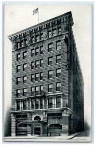 1942 New Howard Hotel Restaurant Building US Flag Baltimore Maryland MD Postcard