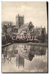 Postcard Old Wells Cathedral S E
